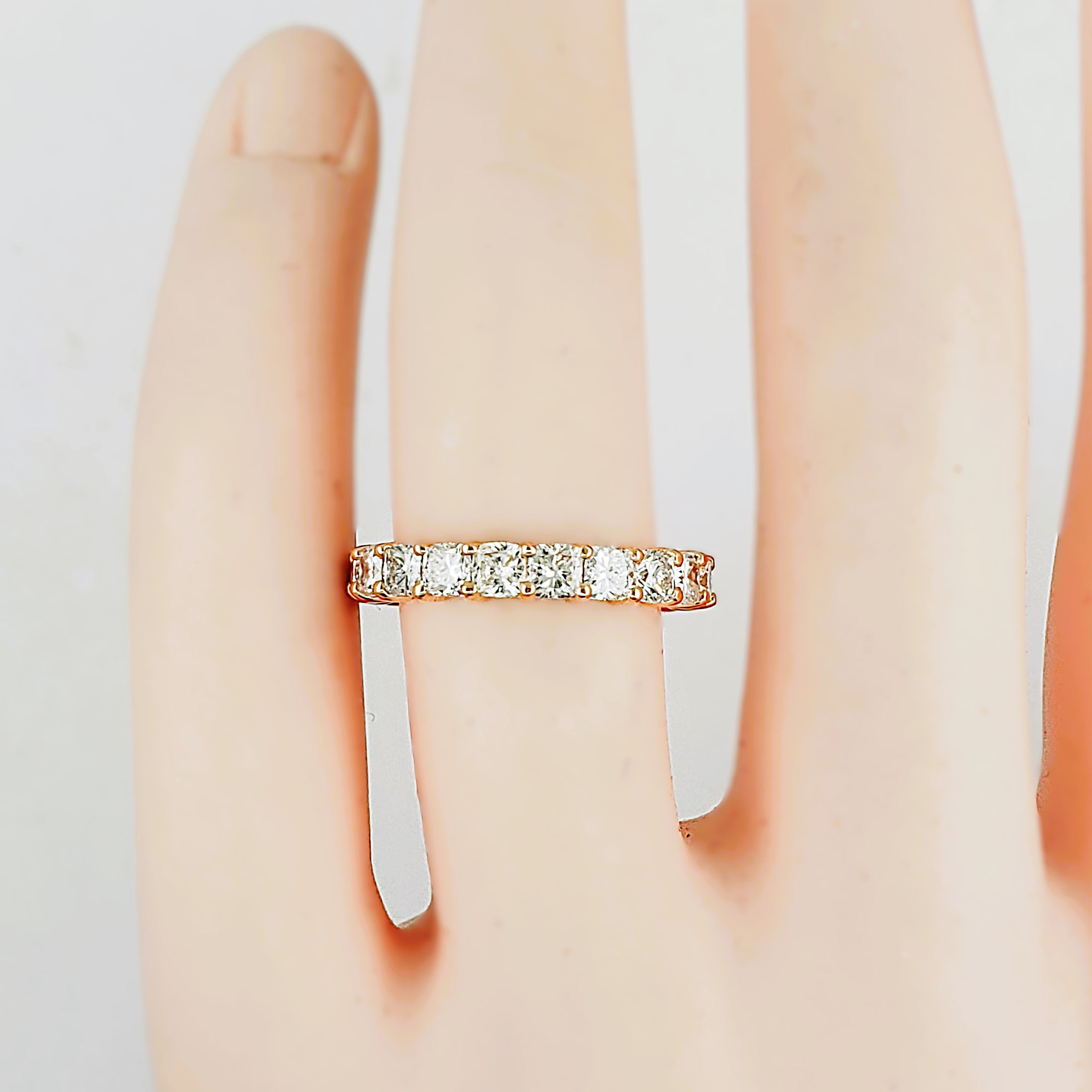 Cushion Cut Eternity Band